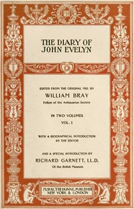 Cover of The Diary of John Evelyn (Volume 1 of 2)