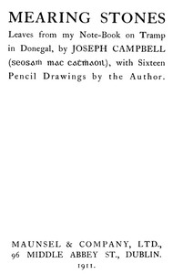 غلاف Mearing Stones: Leaves from My Note-Book on Tramp in Donegal