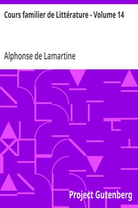 Cover of Cours familier de Littérature - Volume 14