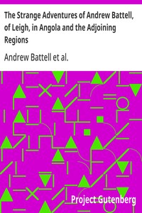 Cover of The Strange Adventures of Andrew Battell, of Leigh, in Angola and the Adjoining Regions