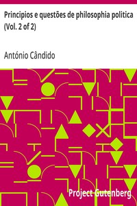 Cover of Principios e questões de philosophia politica (Vol. 2 of 2)