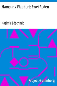 Cover of Hamsun / Flaubert: Zwei Reden