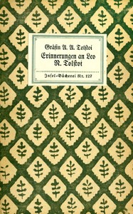 Cover of Erinnerungen an Leo N. Tolstoi