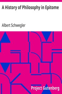 Cover of A History of Philosophy in Epitome