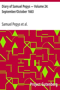 Cover of Diary of Samuel Pepys — Volume 24: September/October 1663