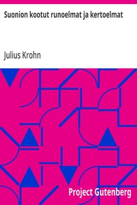 Cover of Suonion kootut runoelmat ja kertoelmat