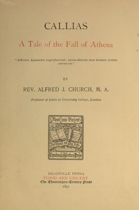 Cover of Callias: A Tale of the Fall of Athens