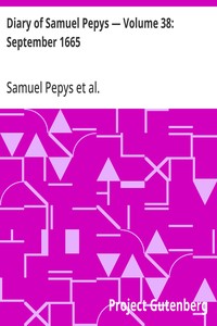 Cover of Diary of Samuel Pepys — Volume 38: September 1665