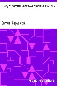 Cover of Diary of Samuel Pepys — Complete 1665 N.S.