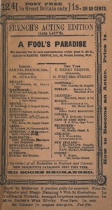 Cover of A Fool's Paradise: An Original Play in Three Acts