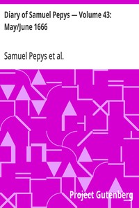 Cover of Diary of Samuel Pepys — Volume 43: May/June 1666