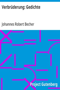Cover of Verbrüderung: Gedichte