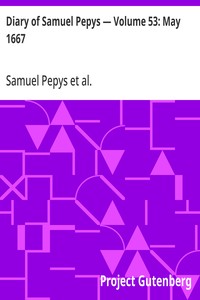 Cover of Diary of Samuel Pepys — Volume 53: May 1667