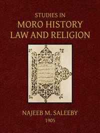 Cover of Studies in Moro History, Law, and Religion