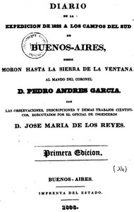 Cover of Diario de la expedicion de 1822 a los campos del sud de Buenos Aires Desde Moron hasta la Sierra de la Ventana