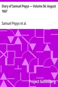 Cover of Diary of Samuel Pepys — Volume 56: August 1667