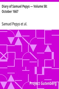 Cover of Diary of Samuel Pepys — Volume 58: October 1667