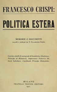 Cover of Politica estera: memorie e documenti