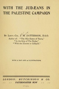 Cover of With the Judæans in the Palestine Campaign