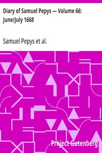 Cover of Diary of Samuel Pepys — Volume 66: June/July 1668