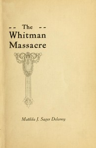 Cover of A Survivor's Recollections of the Whitman Massacre