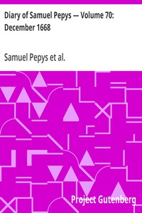 Cover of Diary of Samuel Pepys — Volume 70: December 1668