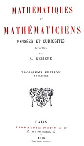 Cover of Mathématiques et Mathématiciens: Pensées et Curiosités
