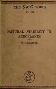 Cover of Natural Stability and the Parachute Principle in Aeroplanes