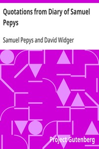 Cover of Quotations from Diary of Samuel Pepys
