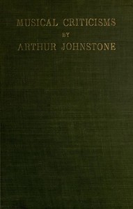 Cover of Musical Criticisms