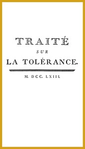 Cover of Traité sur la tolérance