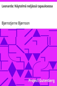 Cover of Leonarda: Näytelmä neljässä tapauksessa