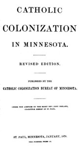 Cover of Catholic Colonization in Minnesota Revised Edition