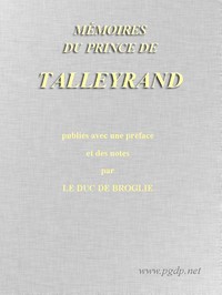 Cover of Mémoires du prince de Talleyrand, Volume 5