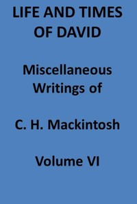 Cover of Life and Times of David. Miscellaneous Writings of C. H. Mackintosh, vol. VI