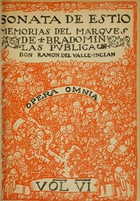 Cover of Sonata de estío: memorias del marqués de Bradomín