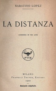 Cover of La distanza: commedia in tre atti