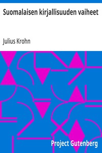Cover of Suomalaisen kirjallisuuden vaiheet