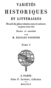 Cover of Variétés Historiques et Littéraires (01/10) Recueil de pièces volantes rares et curieuses en prose et en vers