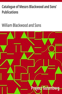 Cover of Catalogue of Messrs Blackwood and Sons' Publications Published in 1868 as a Part of The Handy Horse-Book by Maurice Hartland Mahon