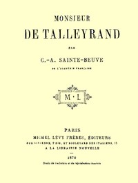 Cover of Monsieur de Talleyrand