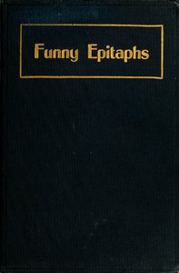 Cover of Funny Epitaphs