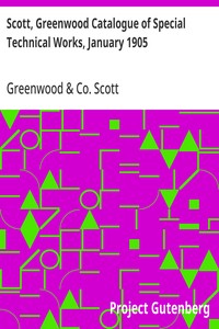 Cover of Scott, Greenwood Catalogue of Special Technical Works, January 1905