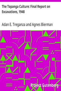 Cover of The Topanga Culture: Final Report on Excavations, 1948