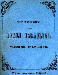 Cover of Dell'Emancipazione civile degl'Israeliti
