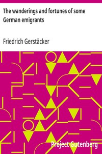 Cover of The wanderings and fortunes of some German emigrants