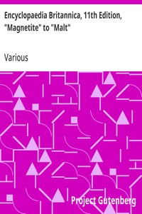 Cover of Encyclopaedia Britannica, 11th Edition, "Magnetite" to "Malt" Volume 17, Slice 4