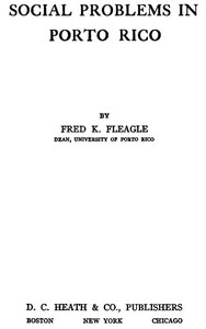 Cover of Social Problems in Porto Rico