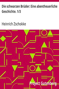 Cover of Die schwarzen Brüder: Eine abentheuerliche Geschichte. 1/3