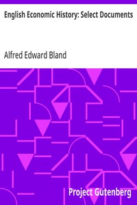 Cover of English Economic History: Select Documents